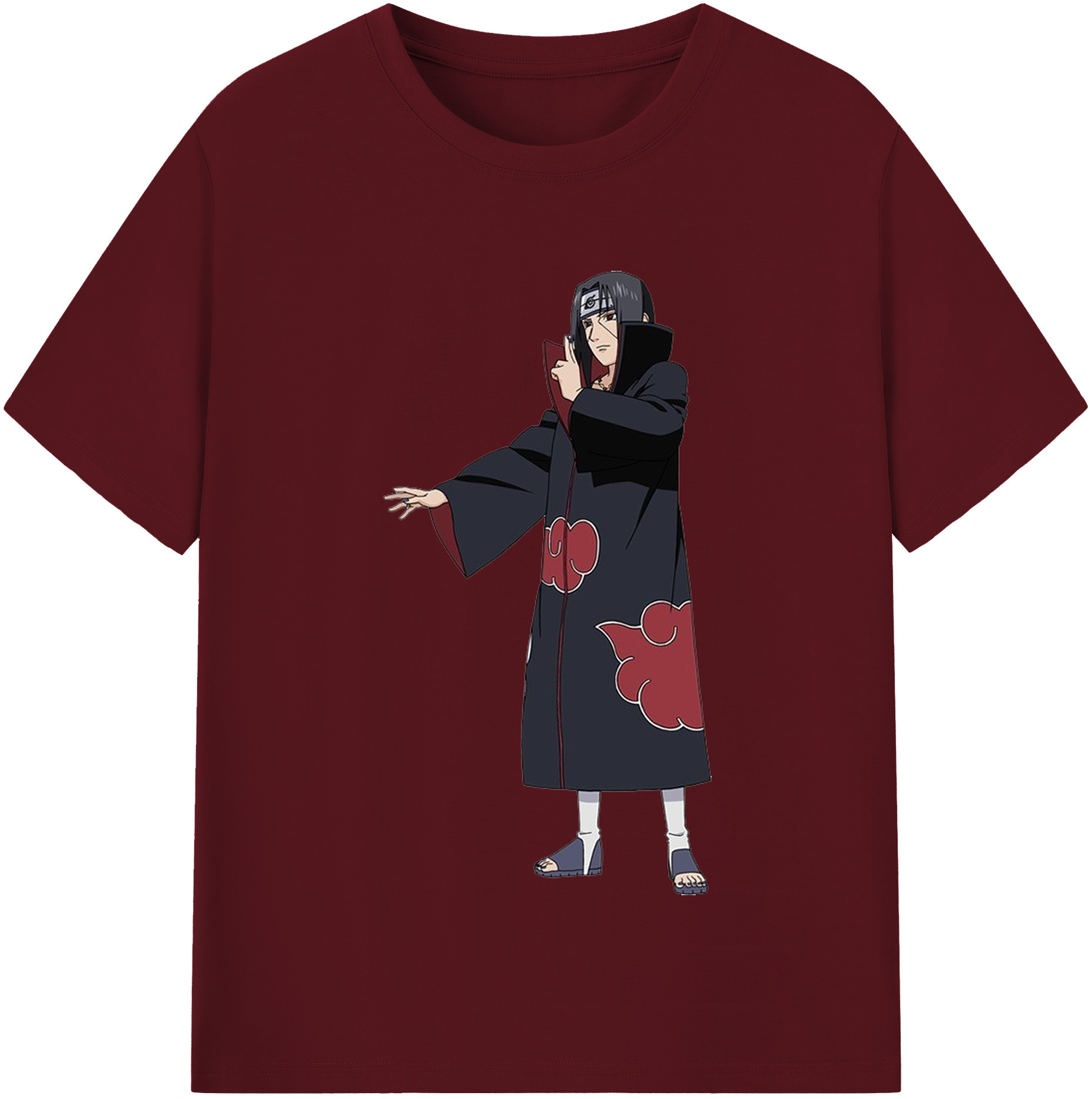 （画像用） NARUTO -ナルト- うちは イタチ Uchiha Itachi 綿100％半袖Tシャツ（フロントプリント）